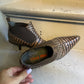 Miu Miu 2000's brown croc embossed leather ankle boots size 36,5