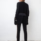 Balmain 2000's black shearling hair sleeveless jacket with belt