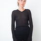 Dolce & Gabbana 90's black knit sheer long sleeve shirt