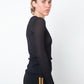 Dolce & Gabbana 90's black knit sheer long sleeve shirt