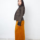 Dries van Noten FW 2018 hairy faux fur ochre skirt