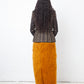 Dries van Noten FW 2018 hairy faux fur ochre skirt
