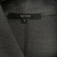 Gucci 2009 stretchy grey jersey dress with wool ribbed sleeves and belt