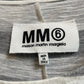 Margiela MM6 2012 striped grey and white cotton dress with waist cut out