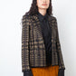 Gucci Fall 2013 silk iridescent houndstooth khaki blazer