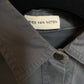 Dries van Noten 2000's grey cotton shirt with silk sleeve and golden embroideries