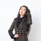 Gucci Fall 2013 silk iridescent houndstooth khaki blazer
