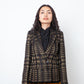 Gucci Fall 2013 silk iridescent houndstooth khaki blazer