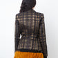 Gucci Fall 2013 silk iridescent houndstooth khaki blazer