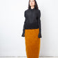 Dries van Noten FW 2018 hairy faux fur ochre skirt