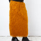 Dries van Noten FW 2018 hairy faux fur ochre skirt