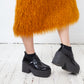 Dries van Noten black leather platform loafers with chunky rubber sole  size 39