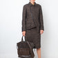Givenchy 2000's large khaki textured leather bag