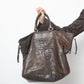 Givenchy 2000's large khaki textured leather bag
