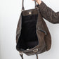 Givenchy 2000's large khaki textured leather bag