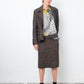 Dirk Bikkembergs 2000's wool brown suit with asymmetric zipper details