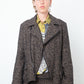 Dirk Bikkembergs 2000's wool brown suit with asymmetric zipper details