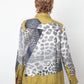 Dries van Noten 2010's silk leopard print mustard yellow shirt