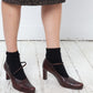 Miu Miu 2000's brown leather heels with ankle strap size 37