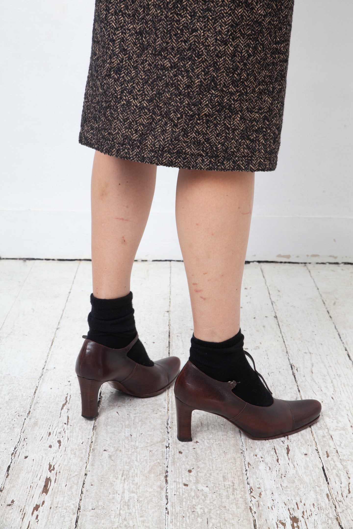 Miu Miu 2000's brown leather heels with ankle strap size 37