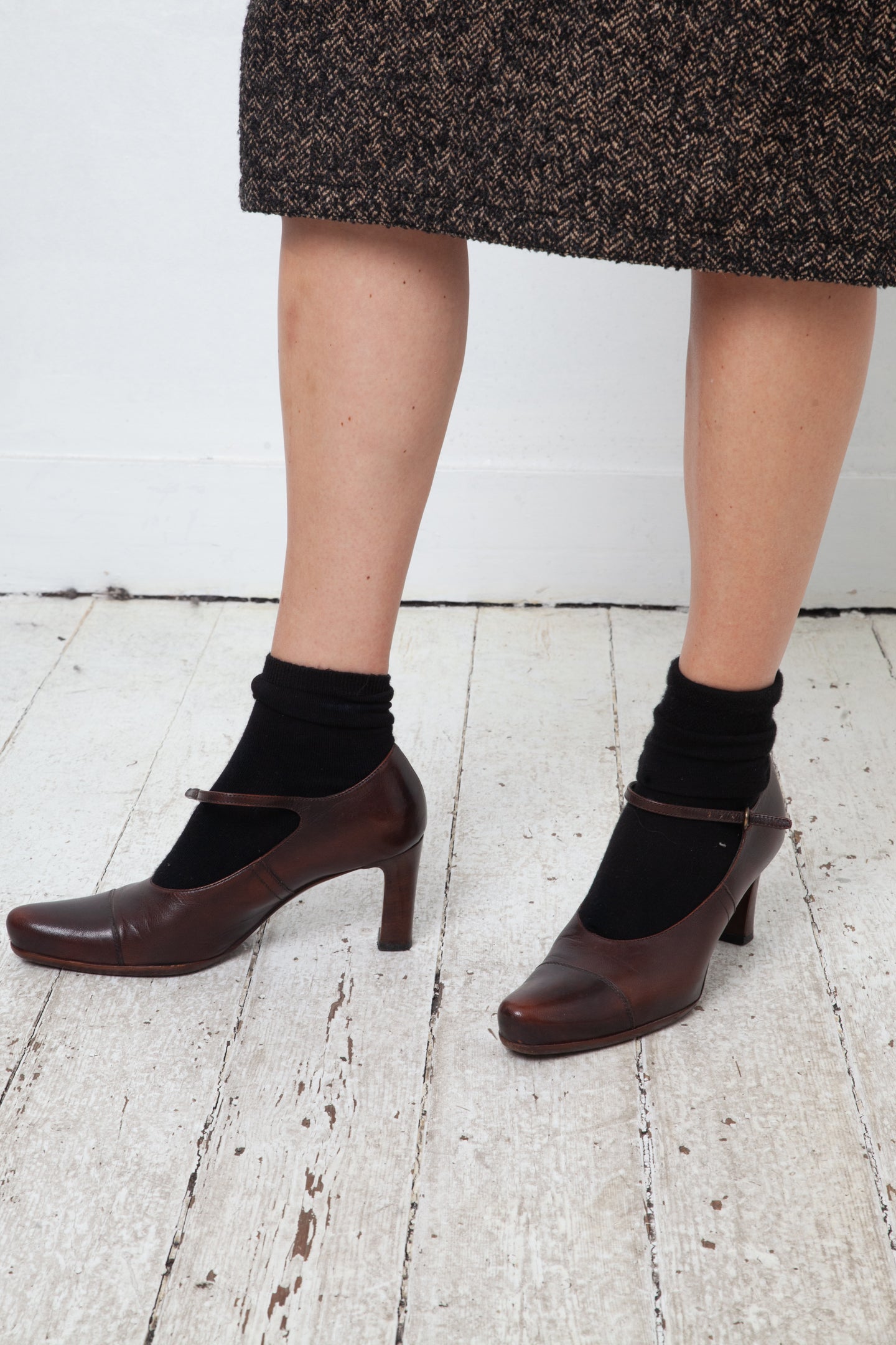 Miu Miu 2000's brown leather heels with ankle strap size 37