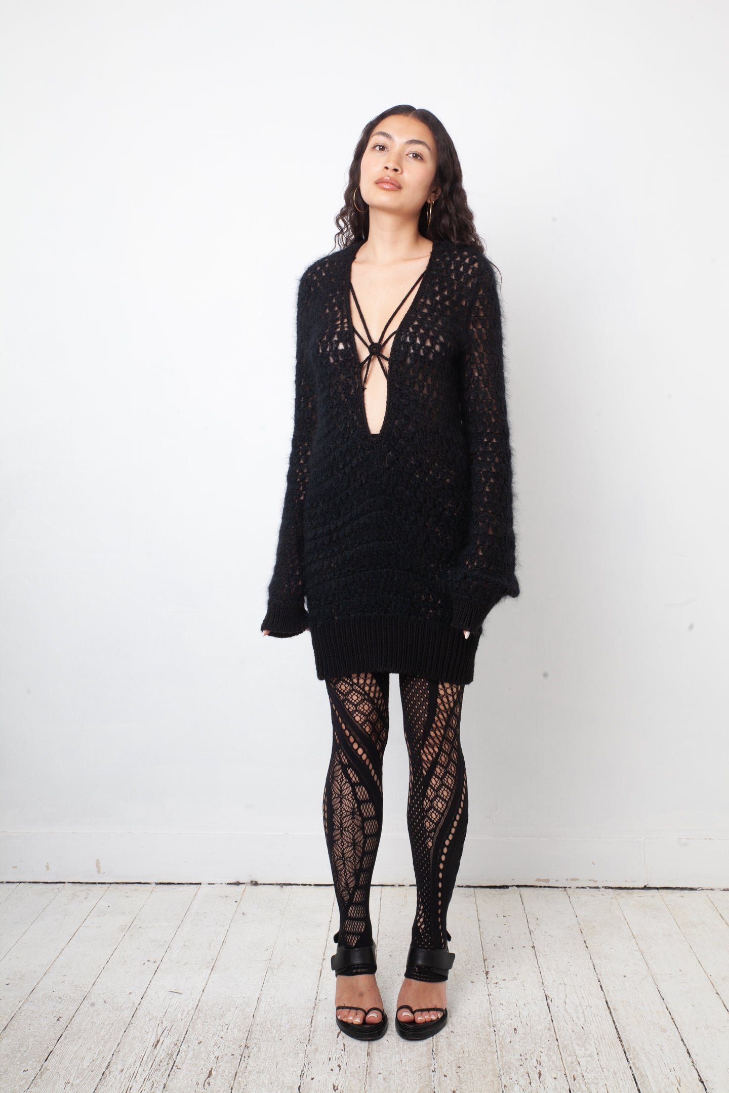 Alexander McQueen 2000's black knit leggings