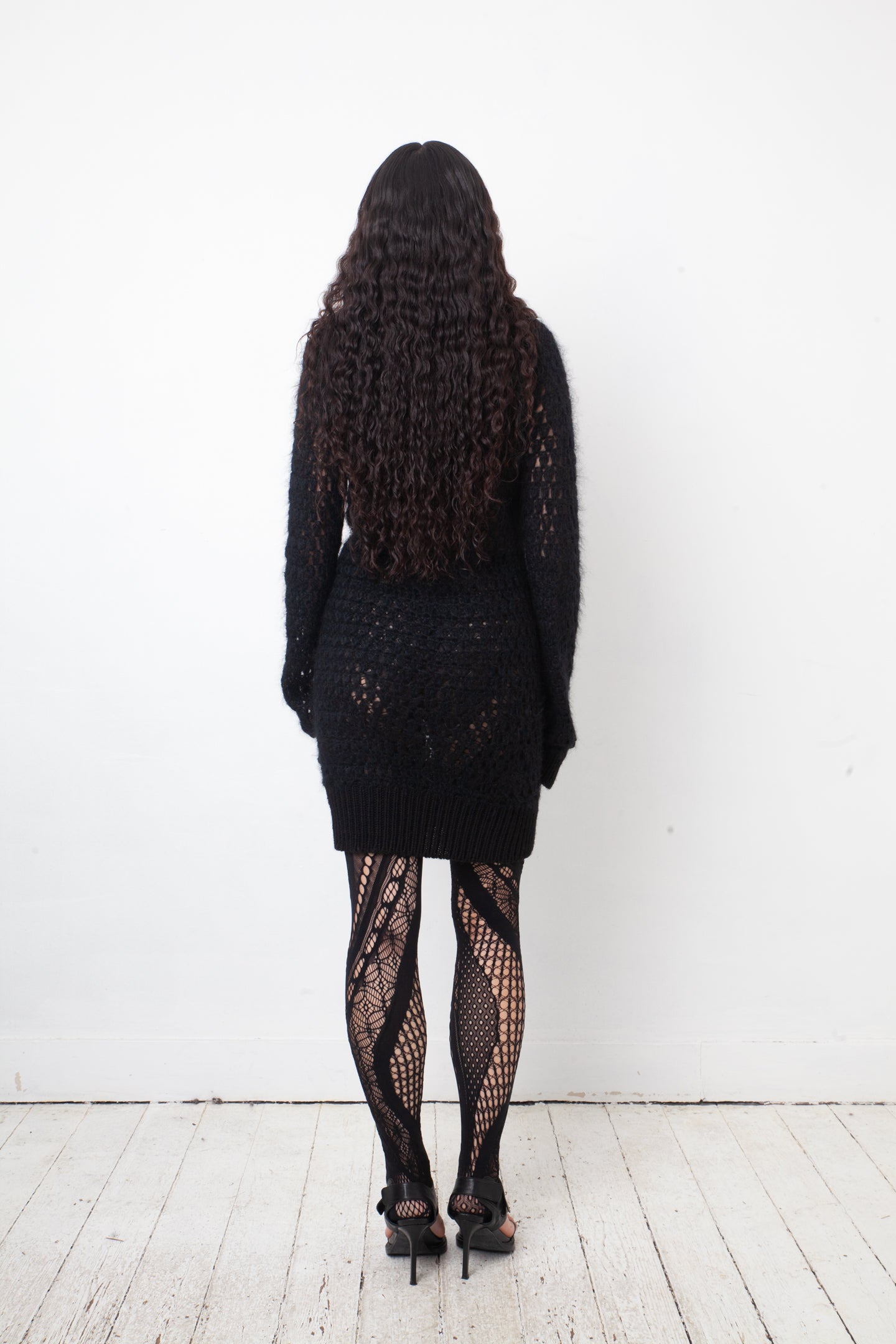 Veronique Branquinho 2005's black knit sweater dress