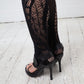 Ann Demeulemeester 2000's black sandals with velcro ankle straps size 37,5