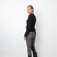 Christian Dior 2000's wool grey riding trousers with leather patches