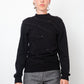 Dirk Schönberger 2000's black wool sweater with straps