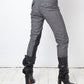 Christian Dior 2000's wool grey riding trousers with leather patches