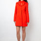 Courrèges 2020's red wool A-line coat