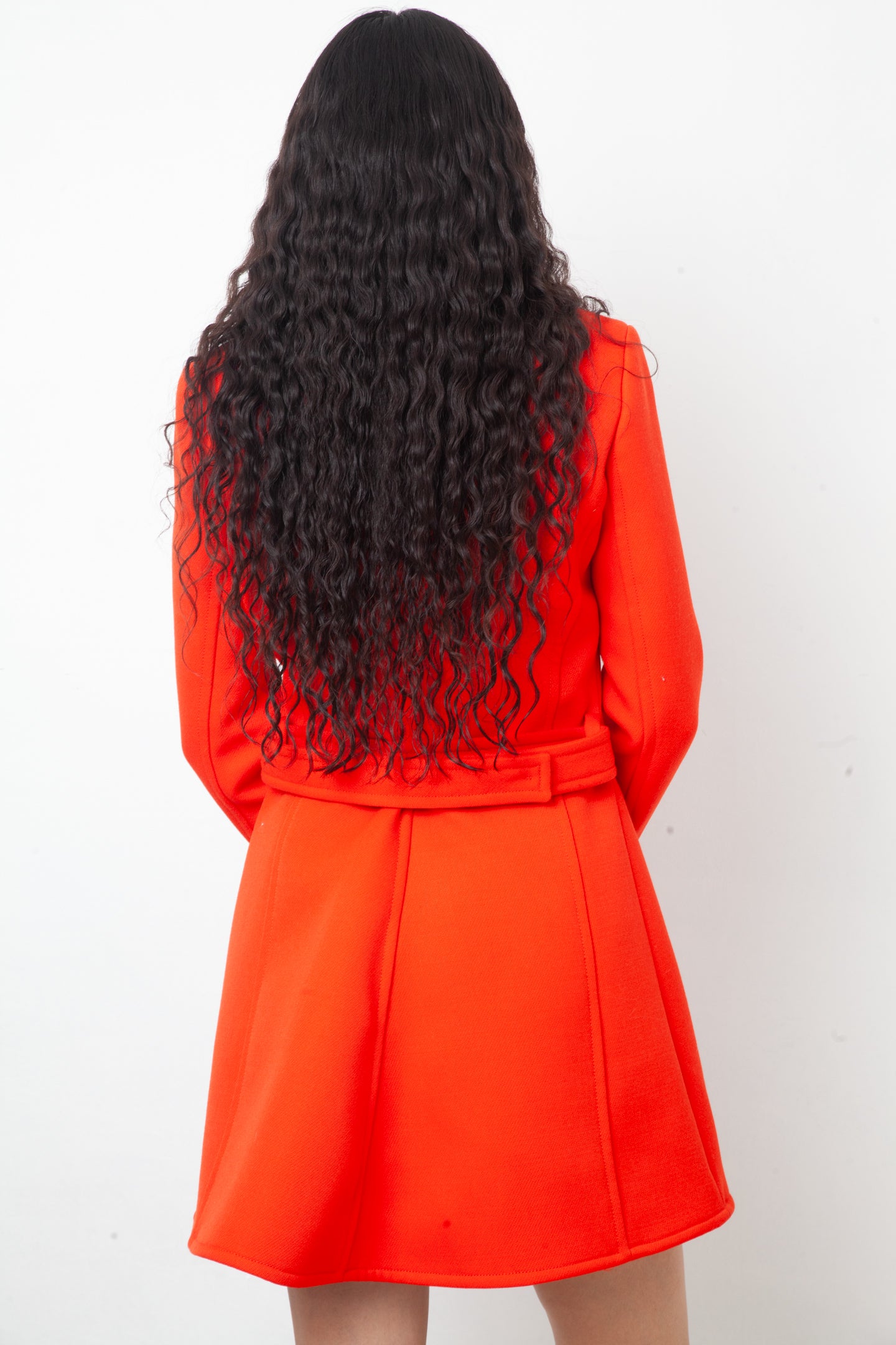 Courrèges 2020's red wool A-line coat