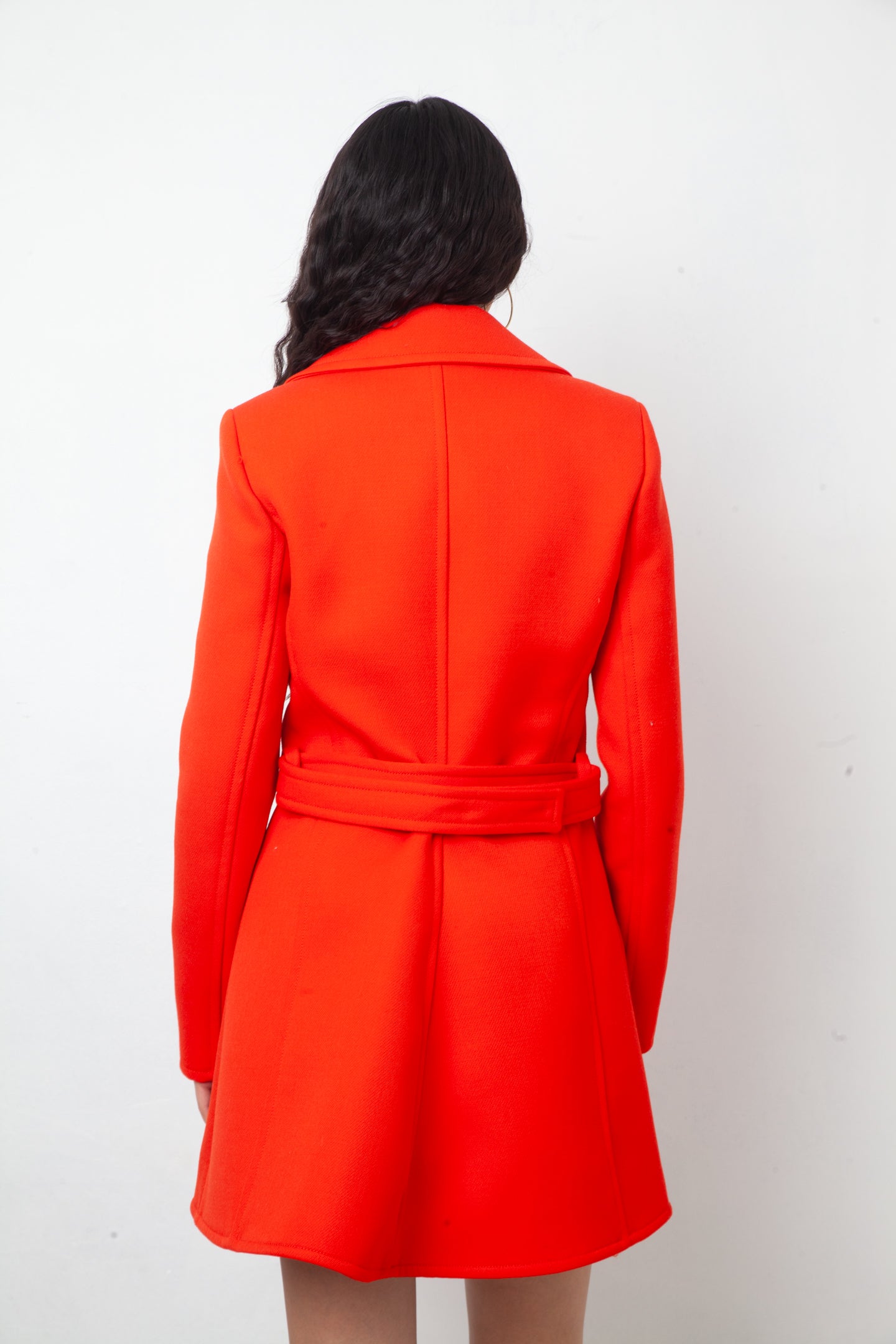 Courrèges 2020's red wool A-line coat
