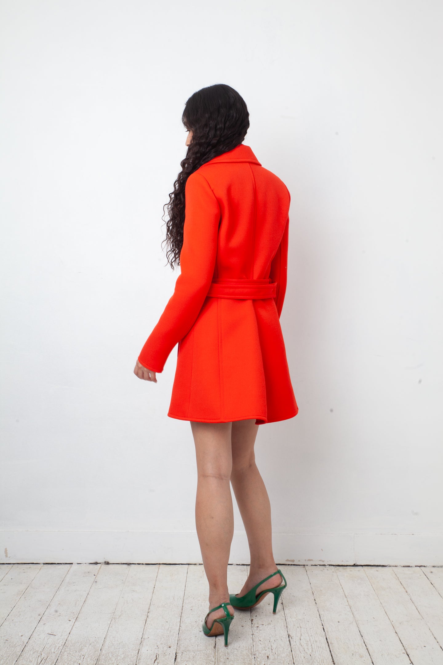 Courrèges 2020's red wool A-line coat