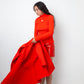 Courrèges 2020's red wool A-line coat