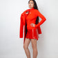 Courrèges 2020's bright red ribbed knit turtleneck sweater