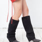 Martin Margiela 2000's suede and leather black and silver knee high boots