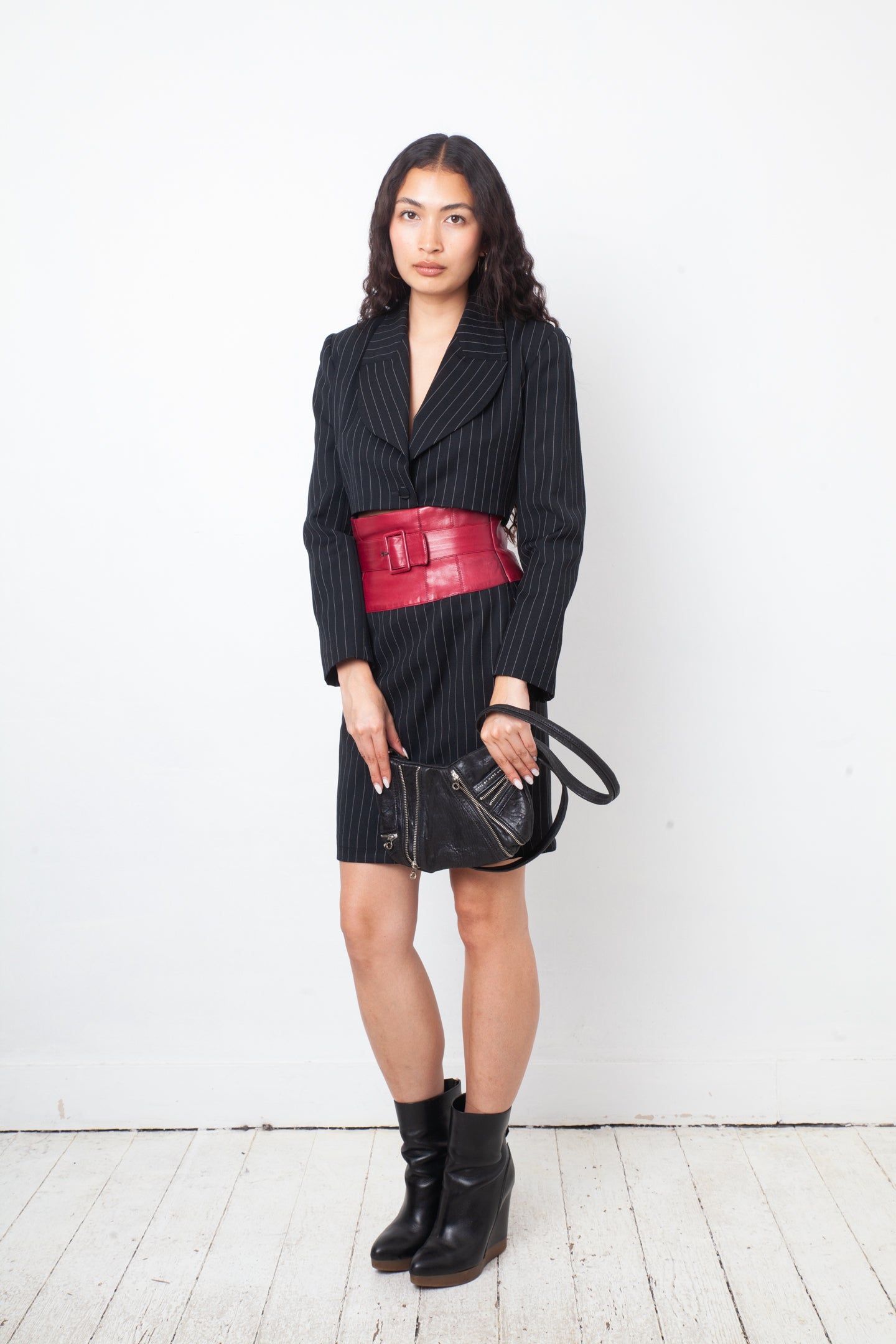 Marc by Marc Jacobs 2010's mini black leather shoulder bag with zippers