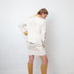 Christian Lacroix 1995 white and gold skirt suit with flower embroideries