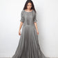 Dries van Noten 2010's grey pleated evening dress