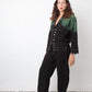 Yohji Yamamoto 2000's black and green tie dye wool jumpsuit