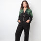 Yohji Yamamoto 2000's black and green tie dye wool jumpsuit