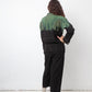 Yohji Yamamoto 2000's black and green tie dye wool jumpsuit