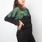 Yohji Yamamoto 2000's black and green tie dye wool jumpsuit