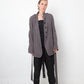 Ann Demeulemeester 2000's grey wool military style jacket with belt