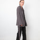 Ann Demeulemeester 2000's grey wool military style jacket with belt