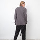 Ann Demeulemeester 2000's grey wool military style jacket with belt