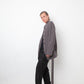 Ann Demeulemeester 2000's grey wool military style jacket with belt
