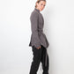 Ann Demeulemeester 2000's grey wool military style jacket with belt